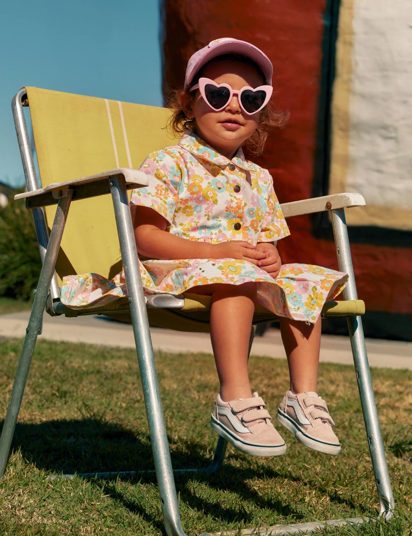 Monica Dress Flower Child Yellow Multi