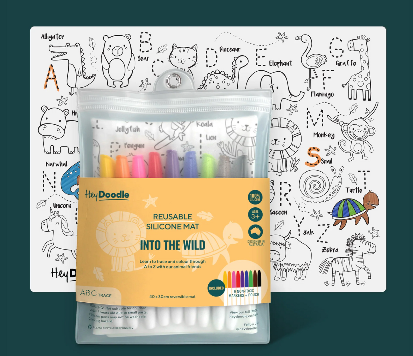 Hey Doodle Reusable Colouring Mat A3