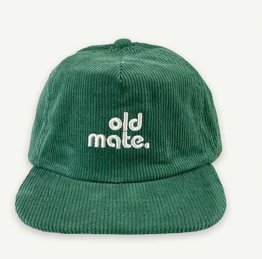 Old Mate Kids Cord Cap - Moss