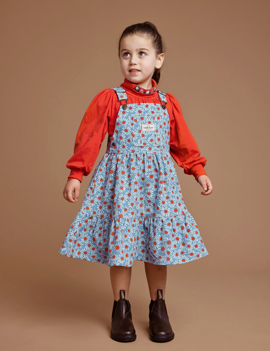 Dixie Daisy Tiered Corduroy Pinafore Dress