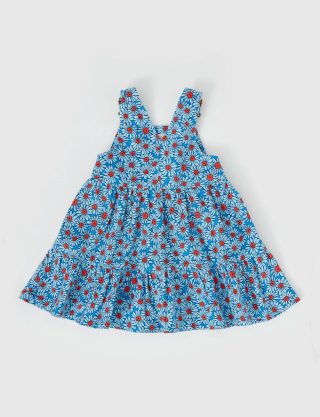 Dixie Daisy Tiered Corduroy Pinafore Dress