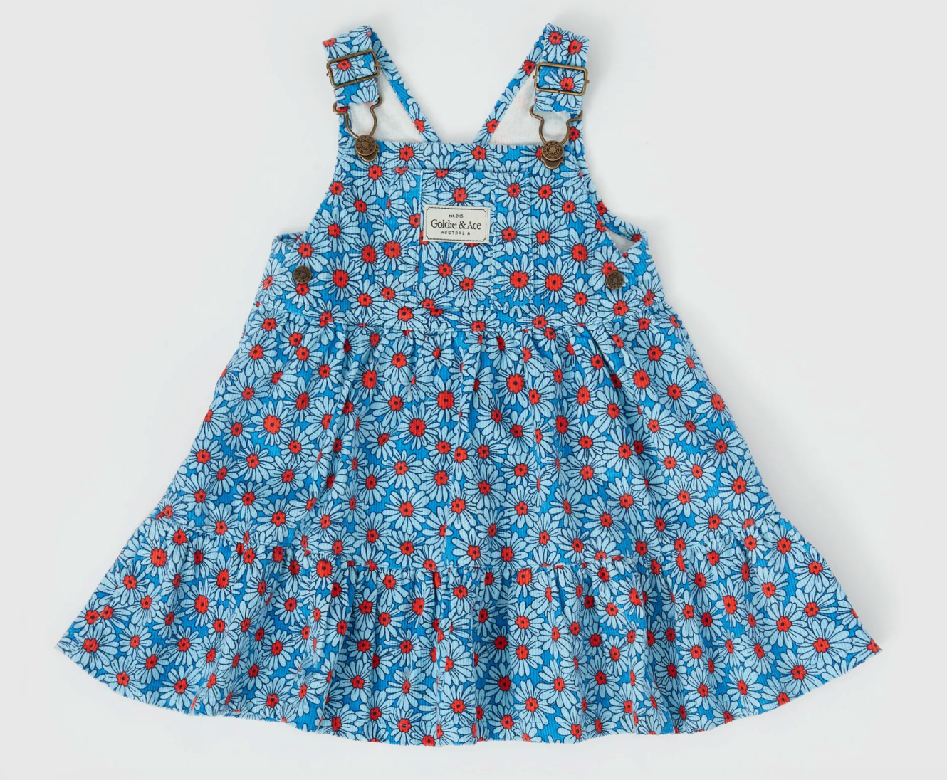 Dixie Daisy Tiered Corduroy Pinafore Dress