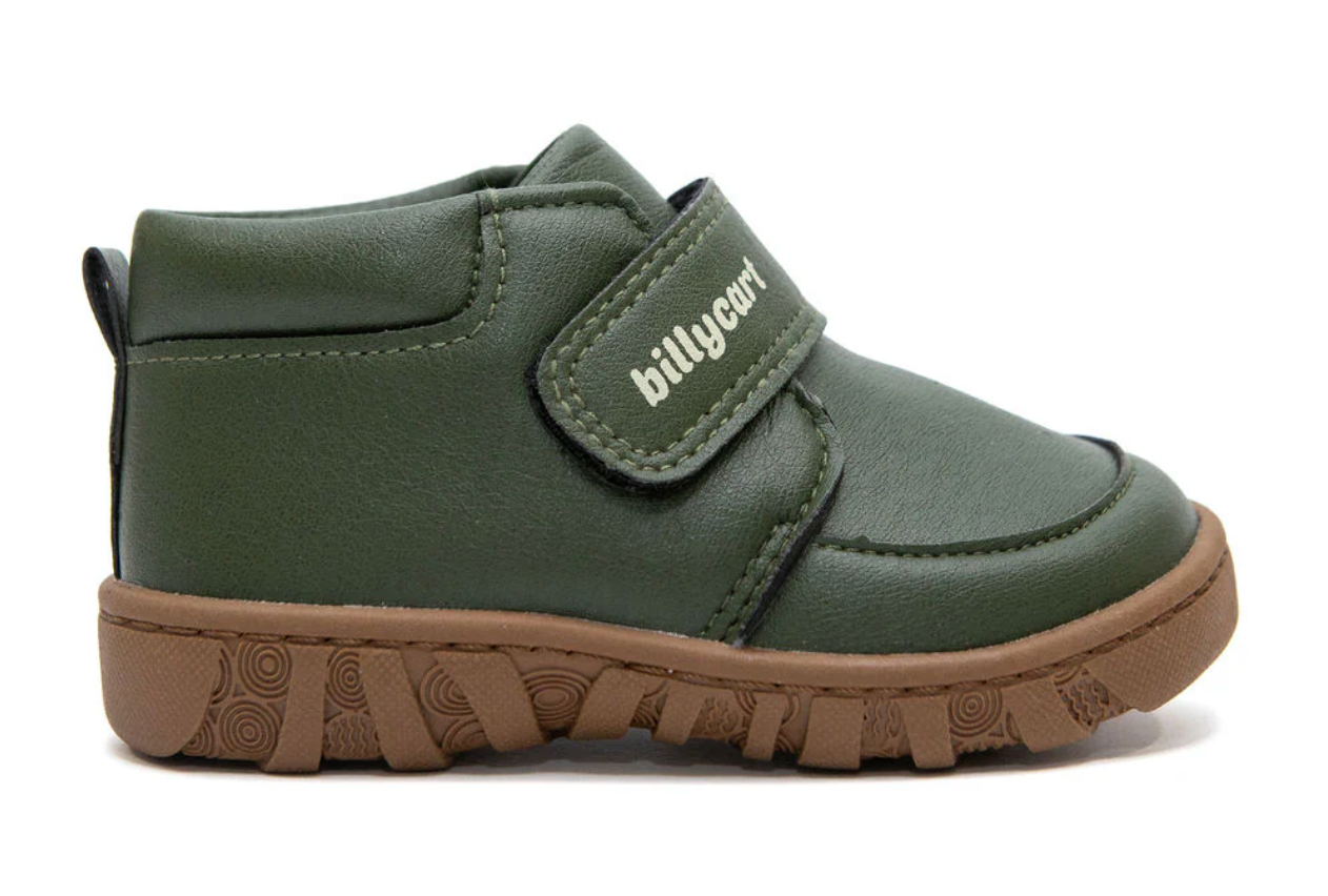 OLLIE green baby and toddler boots