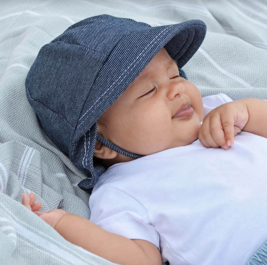 Legionnaire Hat with Strap - Denim