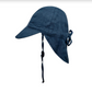 'Lounger' Baby Reversible Flap Sun Hat - Charlie/Indigo