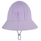 Ponytail Bucket Hat with Strap - Lilac