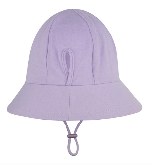 Ponytail Bucket Hat with Strap - Lilac