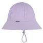 Ponytail Bucket Hat with Strap - Lilac