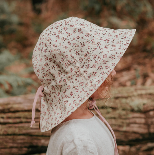 'Wanderer' Panelled Bucket Sun Hat - Ruby/Rosa