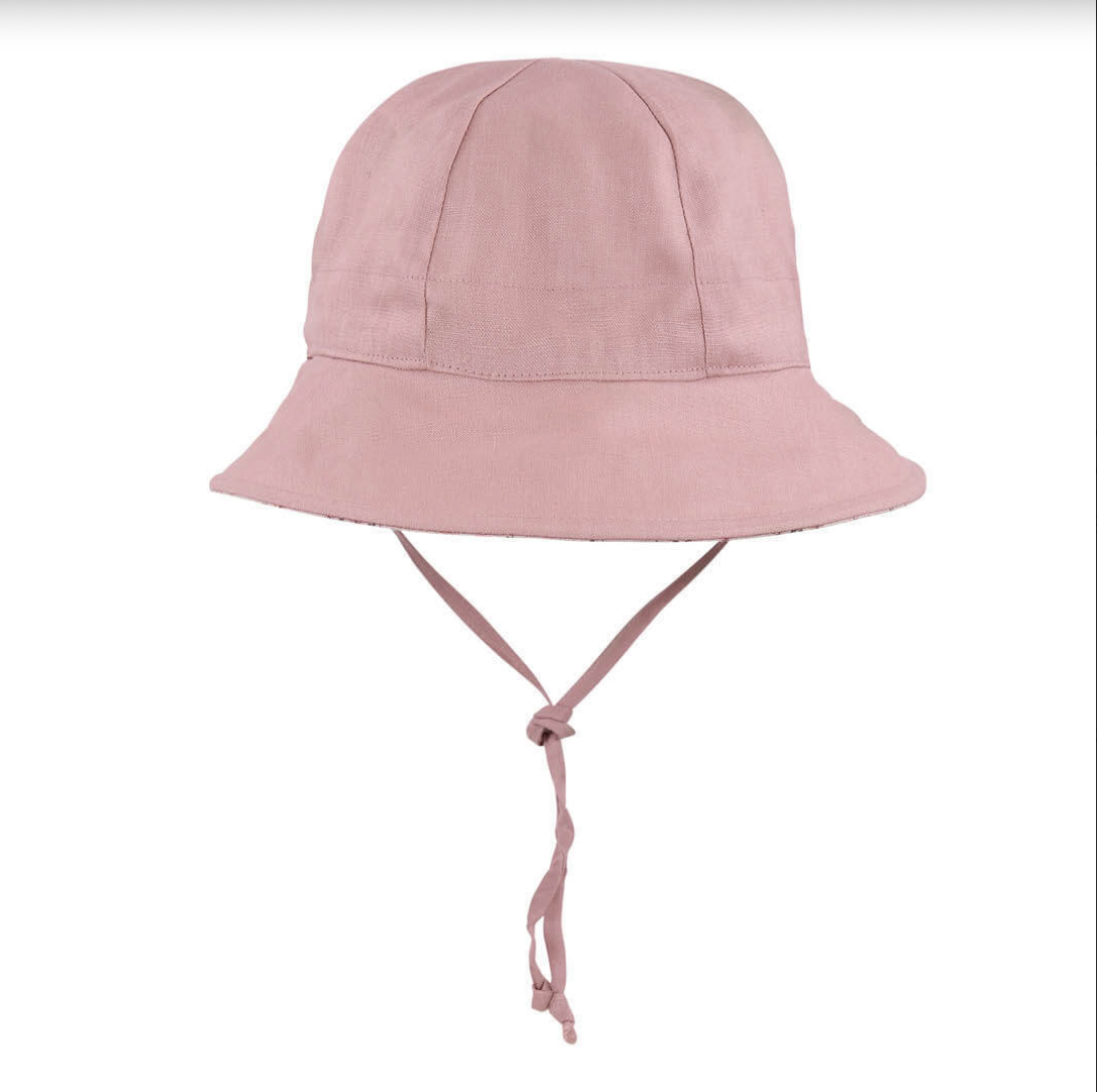 'Wanderer' Panelled Bucket Sun Hat - Ruby/Rosa