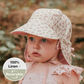 'Lounger' Baby Reversible Flap Sun Hat - Ruby/Rosa