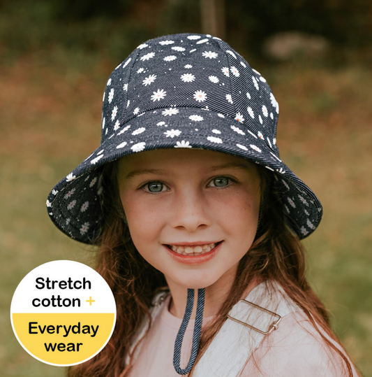Kids Ponytail Bucket Sun Hat - Dani