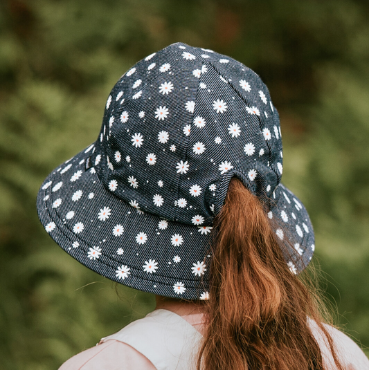 Kids Ponytail Bucket Sun Hat - Dani