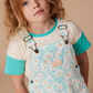 Burton Daisy Delight Denim Overalls Lagoon