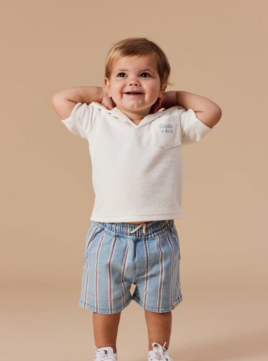 Noah Classic Stripe Denim Shorts