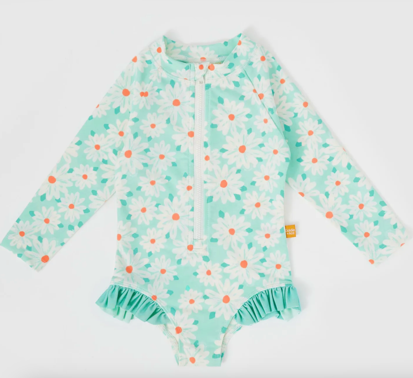 Daisy Delight Long Sleeve Swimsuit Lagoon