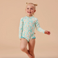 Daisy Delight Long Sleeve Swimsuit Lagoon