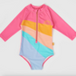 Ride The Wave Long Sleeve Swimsuit Pink Multi