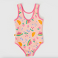 Fruit Scoop Back Bathers Peach Multi