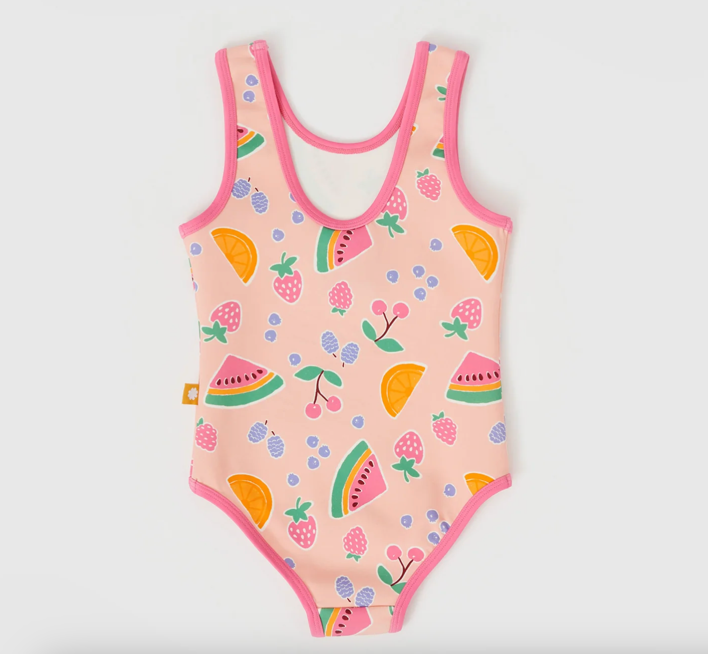 Fruit Scoop Back Bathers Peach Multi