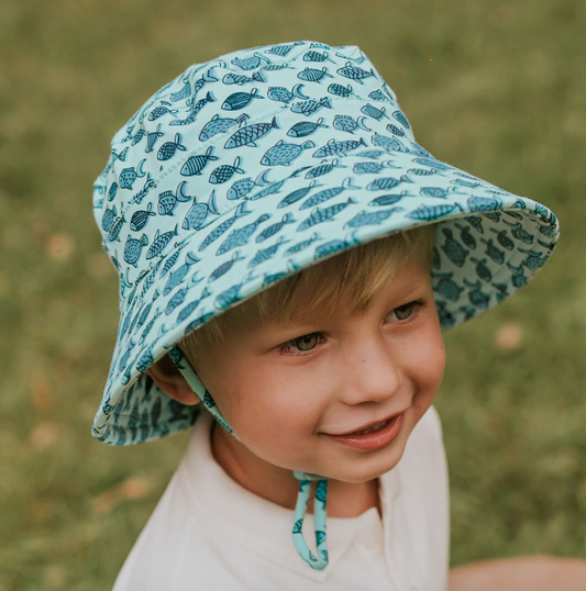 Kids Classic Bucket Sun Hat - Fish