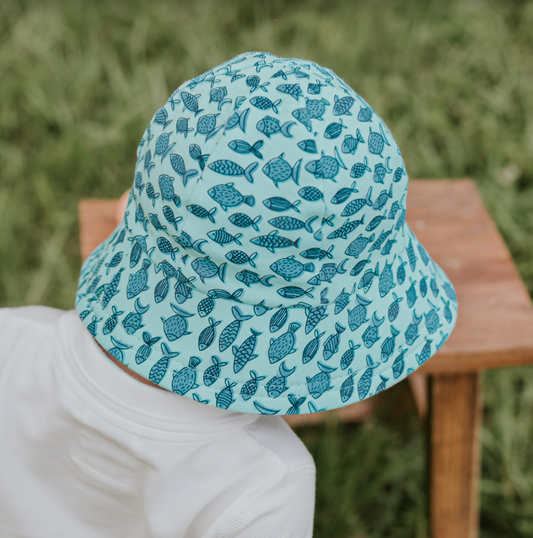 Toddler Bucket Sun Hat - Fish