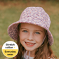 Kids Ponytail Bucket Sun Hat - Lana