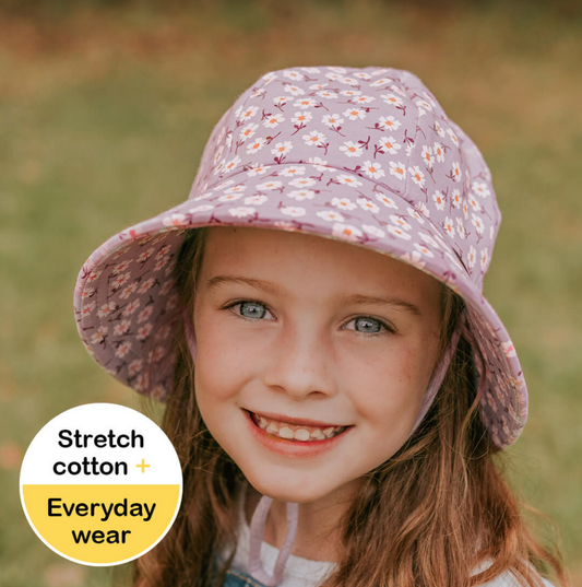 Kids Ponytail Bucket Sun Hat - Lana