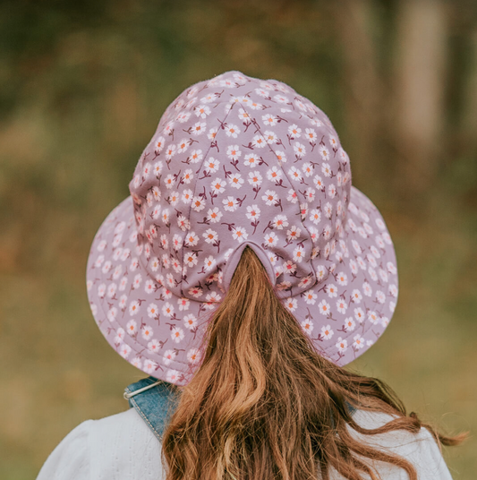 Kids Ponytail Bucket Sun Hat - Lana