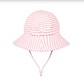 Kids Ponytail Bucket Sun Hat - Pink Stripe