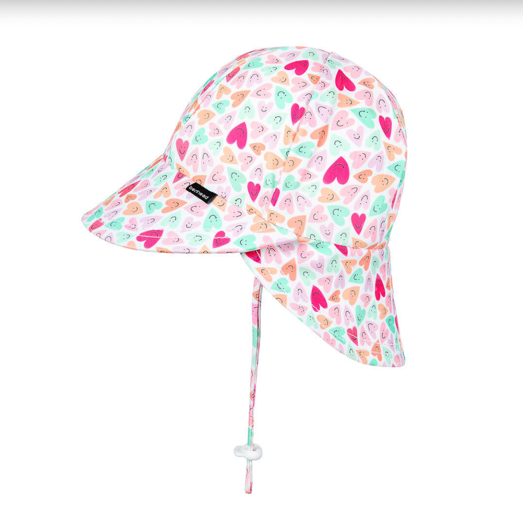 Kids Swim Legionnaire Flap Beach Hat - Sweetheart