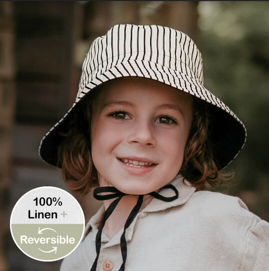 'Explorer' Kids Reversible Bucket Hat - Bobbie/Ebony