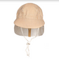 'Lounger' Flap Sun Hat - Frankie / Flax