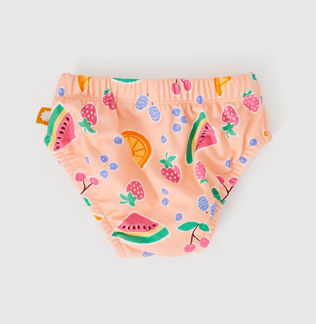 Fruit Salad Swim Nappy Peach Multi