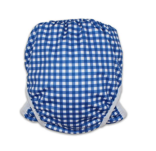 Swim nappy and wet bag - Blue Check