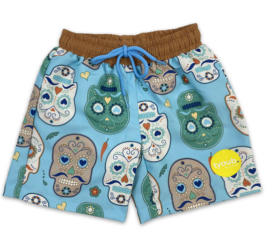 Kids Board Shorts Recycled Material Skulls Amigo