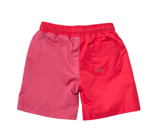 Kids Board Shorts Recycled Material Red/Pink