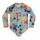 One Piece Long Sleeve Zip-up Surfsuit Phoenix Print