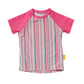 Kids Short Sleeve Rash Guard Gelato Stripe | Pink