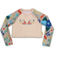 Kids Long Sleeve Cropped Rash Vest Phoenix Print