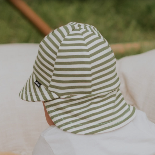 Legionnaire Flap Sun Hat - Khaki Stripe