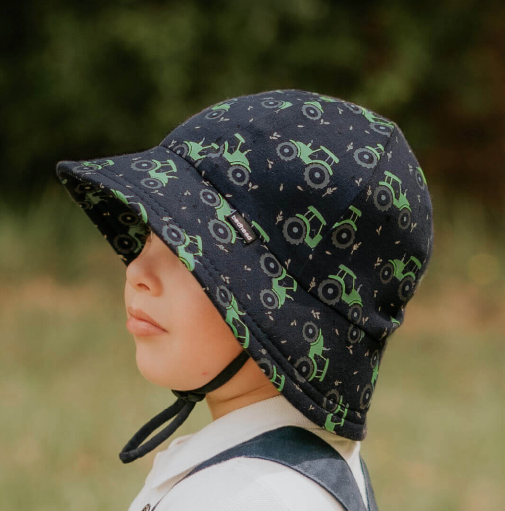 Toddler Bucket Sun Hat - Tractor