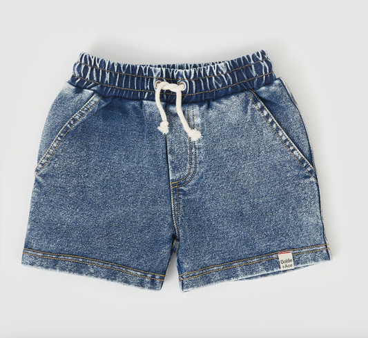 Noah French Terry Denim Look Shorts Dark Denim