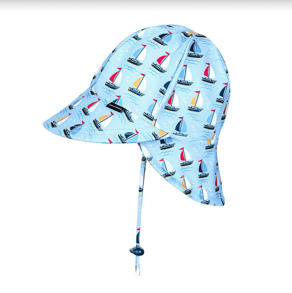 Kids Swim Legionnaire Flap Beach Hat - Sails