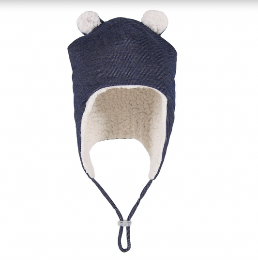 Teddy Fleecy Winter Beanie - Denim