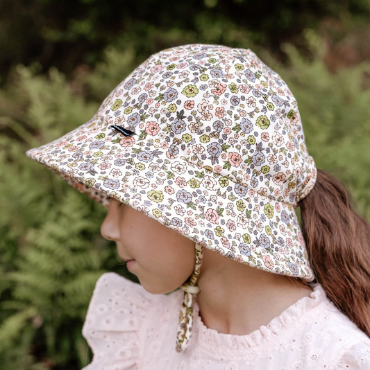 Ponytail Bucket Sun Hat - Floret