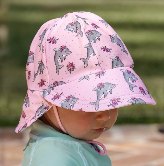 Swim Legionnaire Flap Beach Hat - Dolphin