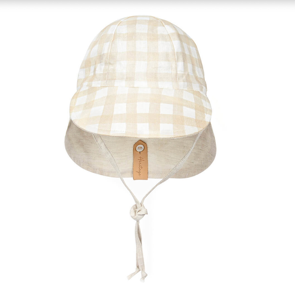 'Lounger' Flap Sun Hat - Flynn / Flax