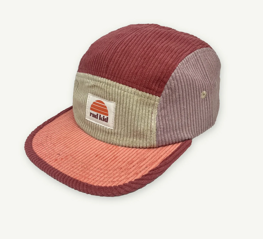 Rad Kid 5 Panel Splice Cord Cap - Berry Nice