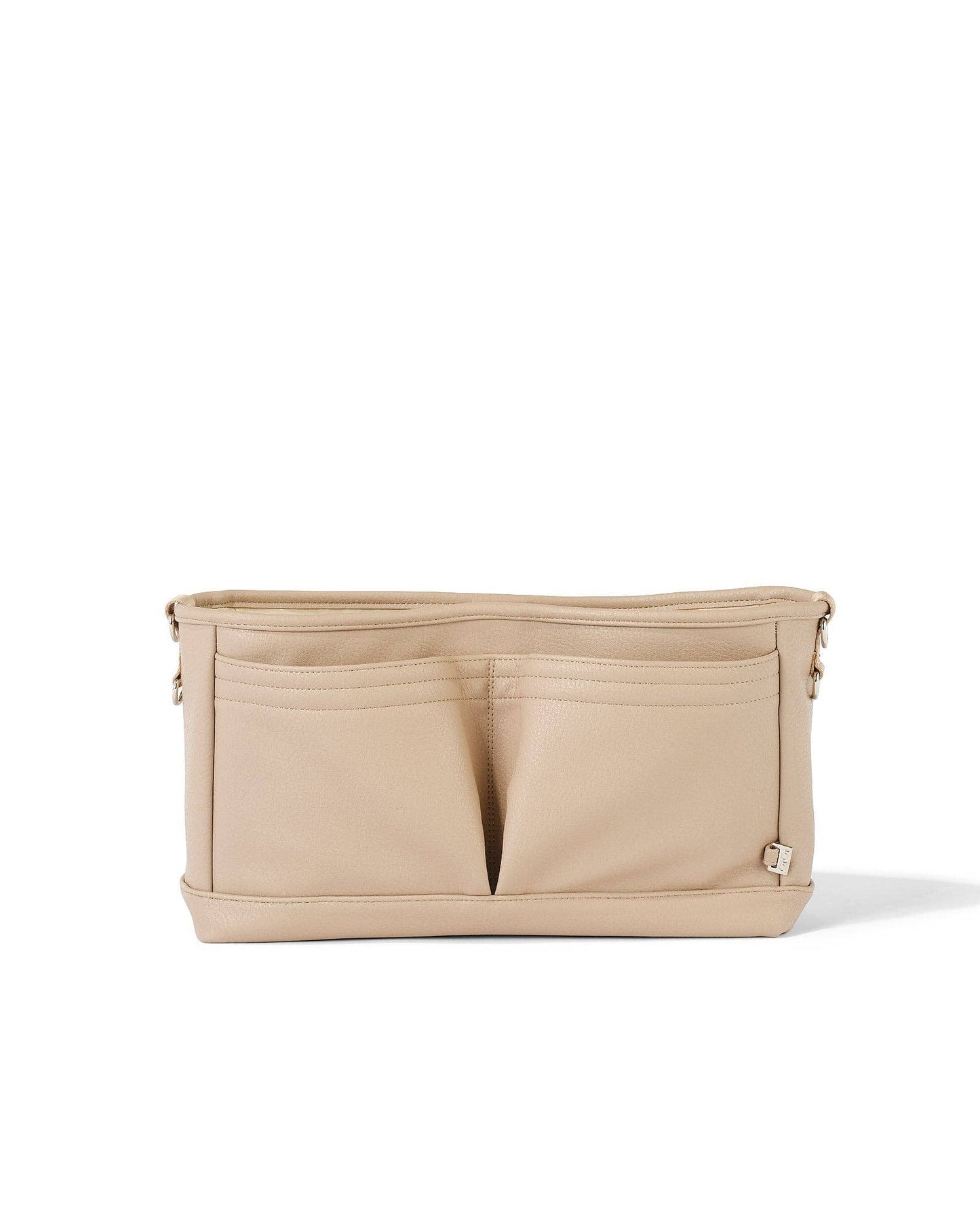 Signature Pram Caddy - Oat Dimple Vegan Leather